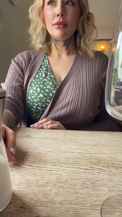 Can you tell I was nervous :p (in a restaurant)