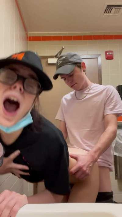 Gotta love fast food bathroom sex