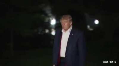 Trump’s walk of shame (regretting what he just did)