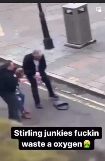 Old woman gets robbed in Stirling, Scotland