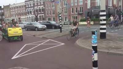 Dutch children going to school (Nijmegen)