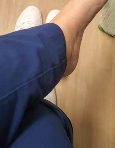 So good to get these socks off after a 12 hour shift. Wanna smell? 🤭😈