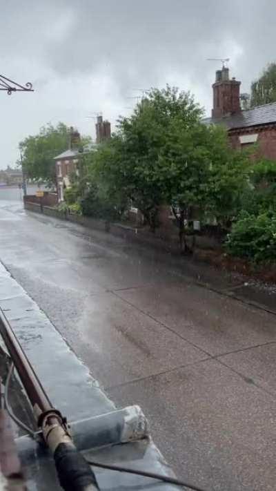 woke up to the sound of heavy rain!