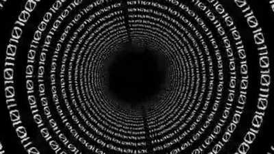 [A] Infinite Binary Code Tunnel I Made - 