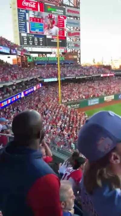 [Highlight] Phillies fans doing The Chop after Hoskins’ and Harper’s home runs