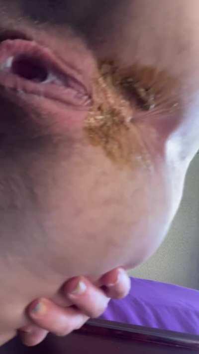 Stick your tongue out 😈🤎 I am going to sit on your face while you clean my ass