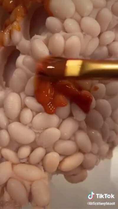 He built like a baked bean