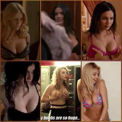 Boobs, Simply Boobs: Alice Eve vs Salma Hayek vs Megan Fox vs Alexandra Daddario vs Sydney Sweeney vs Kate Upton