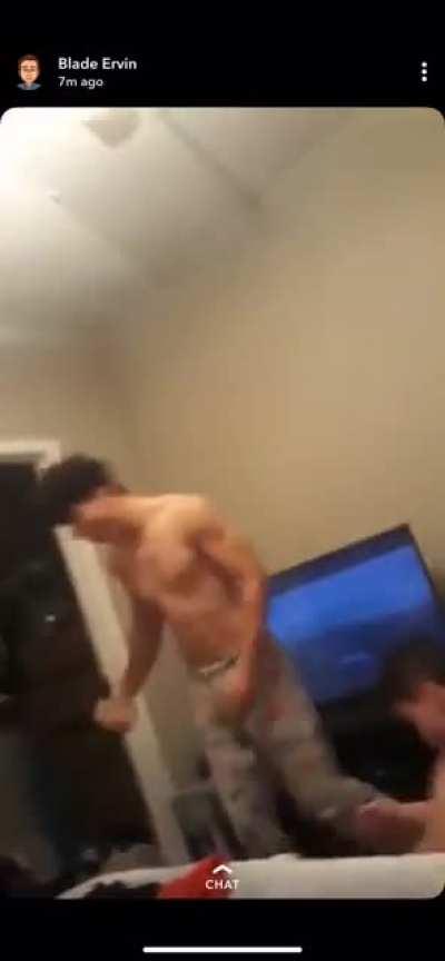 I was fighting a hat and missed, broke my hand.