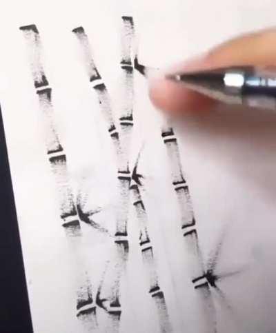 How to draw a bamboo.