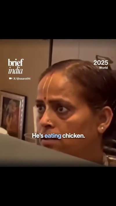 Guy enters ISCKON's restaurant in Britain, starts eating KFC