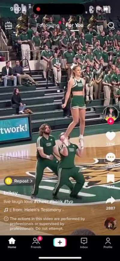 To spot a cheerleader