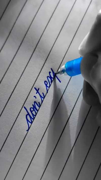 Pen used - Linc ocean gel pen