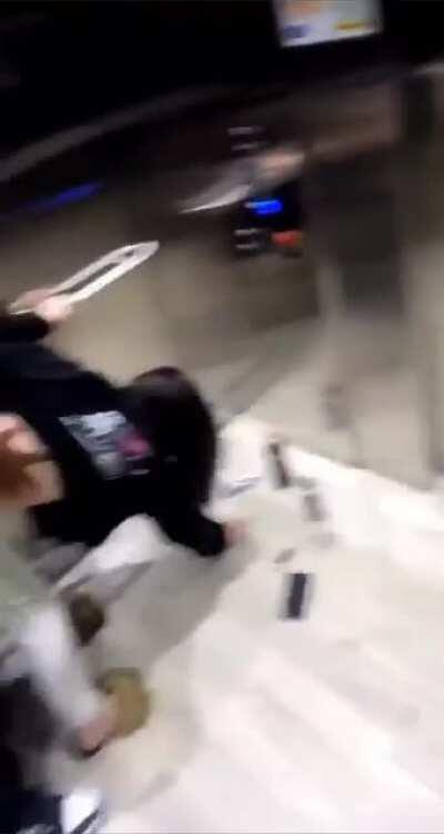 A crazy fucking video, in an elevator