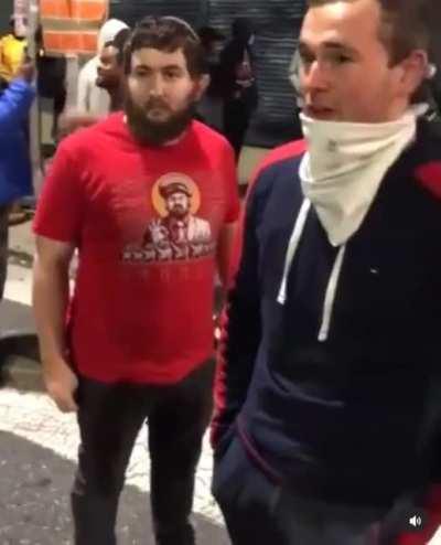 Philadelphia BLM guys threatening Jews who were marching with them