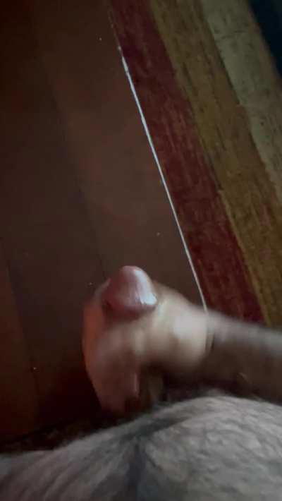 Giving my veiny fat cock some release.