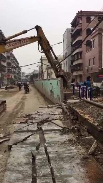 HMFT after driving my motorcycle next to this wall.