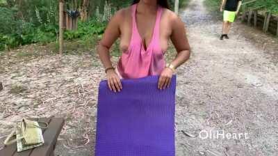 Do you think that he get a peek?