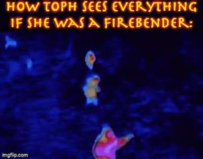 The POV of someone using the firebending analogue of seismic sense would look pretty fascinating and cool indeed.