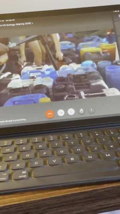 Watching a movie through google meet frame by frame