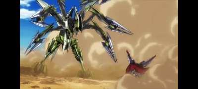 Gundam Marchosias vs. Harahel during the Calamity War! from today's released episode of Hurdr-Hunt.