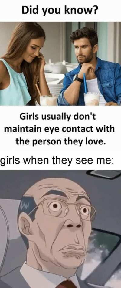 girls: blinkning is hard when you are around