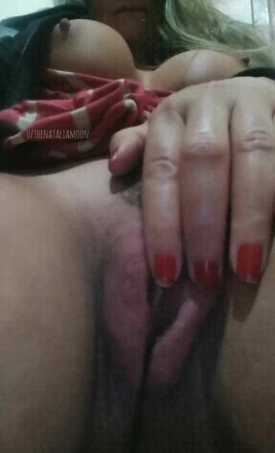 In the bathroom at work trying to deal with this horny wet pussy