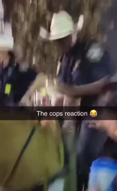 Getting permission to pet mounted police