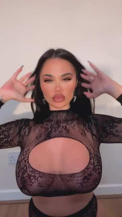 Fishnet bimbo tits 😈