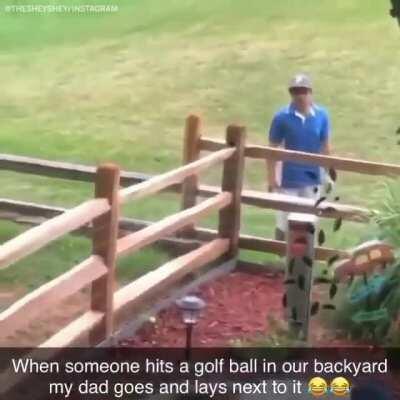 Golfer will be a little careful next time