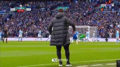 Alternate angle of penalty shout from yesterday