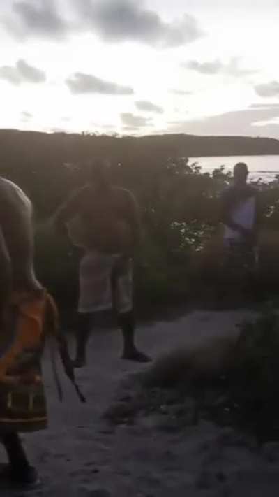 White woman goes to Africa to serve and please Black Kings!