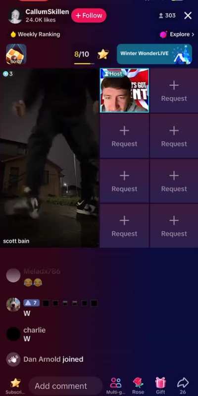 scott bain football in the garden on skillens got talent