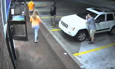 Guy mocks disabled person and then sucker punches him