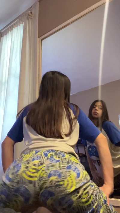 latina twerks in her PJ and nothing else to say