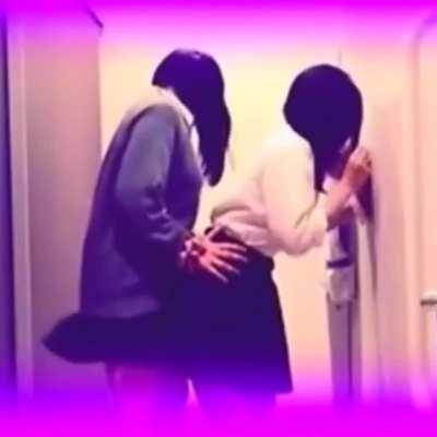 The girl stroking her hair then covering her mouth while getting dry humped just adds the sexiness 😩