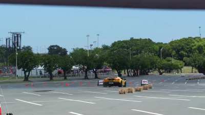 Yellow Revuelto at the starting line