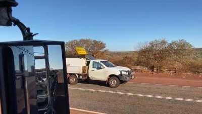 Had to pull over for a couple of heavy loads going to the mines this afternoon...