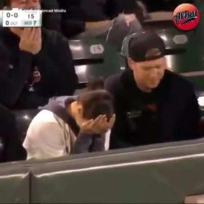 Grabbing a ball while it's still in play