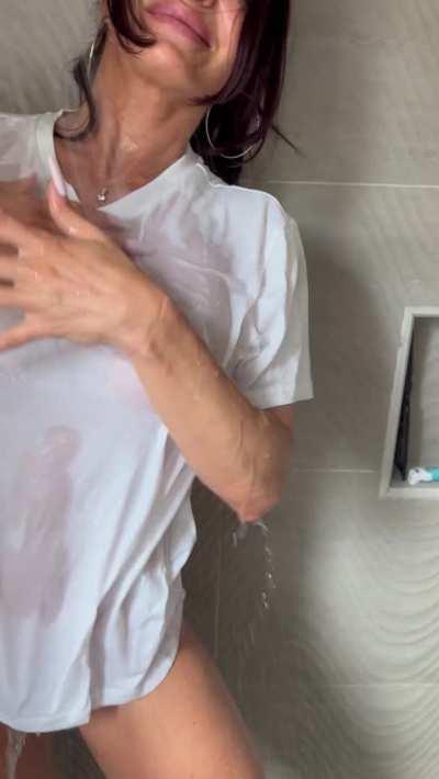 My shirt got wet so I had to take it off.