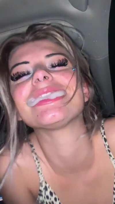 Thick load in her mouth