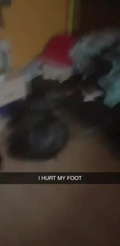 Showing how to clean a dirty room