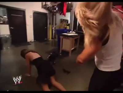 Trish Stratus attacks Maria