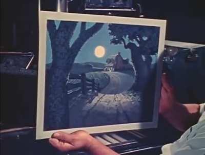 Regular zoom vs. MultiPlane Camera developed by Walt Disney (Footage from Feb. 13, 1957).