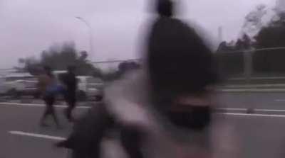 Probably someone screwed him in, that it's a request for asylum in Polish