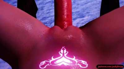 Elf takes a very long shaft from reindeer (Palefire34)