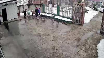 to finish cleaning up the snow