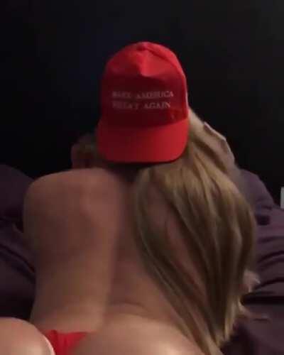 🧨🤍💙 There is a MAGA hat in this clip, or so I’ve been told! So if you see it, let me know where it is! IG - lizabeth.olson 🇺🇸 #maga #trump