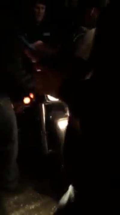 Attempted burnout on a bike