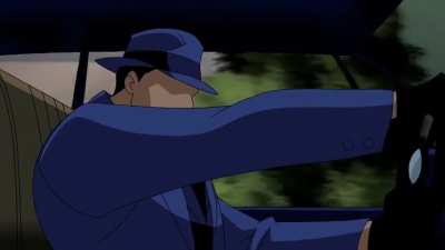 Is there a lore reason the Question is running over Parademons in his 1971 Chrysler? Why doesn't he just use his powers?